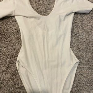 White low back body suit